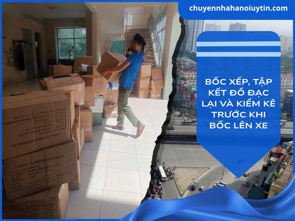 Đối với trường hợp đồ nhiều, đội ngũ nhân viên của Phát Đạt sẽ tập kết lại trước để đảm bảo đồ đạc được sắp lên xe cẩn thận, không bị móp méo