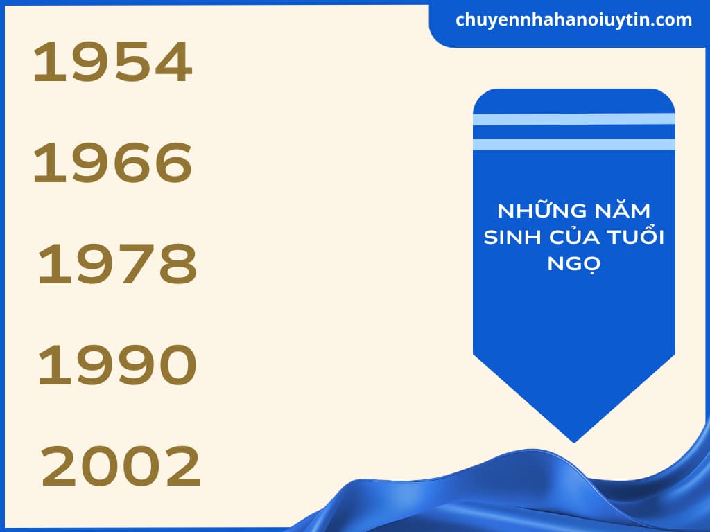Năm sinh của những người tuổi Ngọ